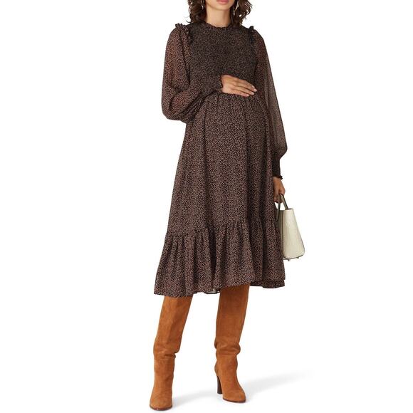 HATCH “The Lana” Black Printed Chiffon Dress - Picture 3 of 8